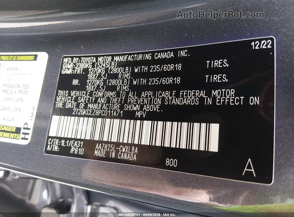 2T2GKCEZ8PC011471 2023 LEXUS NX 350H Gray Շարժիչի բաժամունքի տեսք