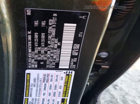 2T2GKCEZ8TC058221 2026 LEXUS NX Green VIN կոդի պիտակի տեսք