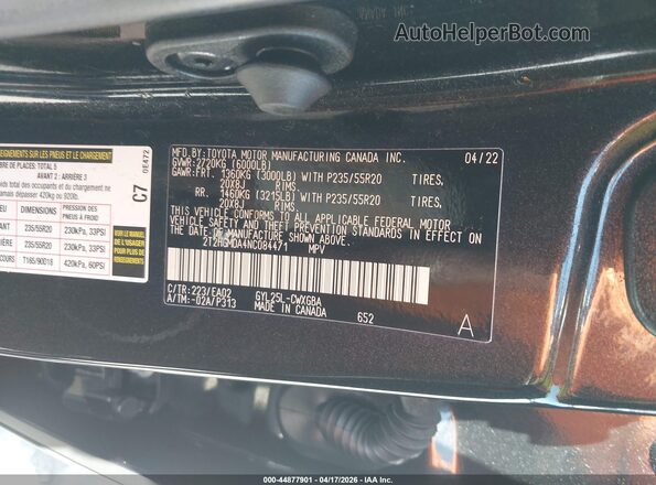 2T2HGMDA4NC084471 2022 LEXUS RX 450H Black ძრავის განყოფილების ხედი