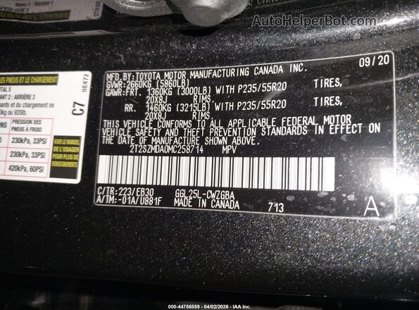 2T2SZMDA0MC258714 2021 LEXUS RX 350 Red Vista del compartimento del motor
