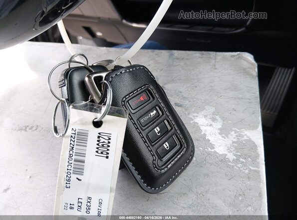 2T2ZZMCA0JC102913 2018 LEXUS RX 350 Черный Вид панели приборов