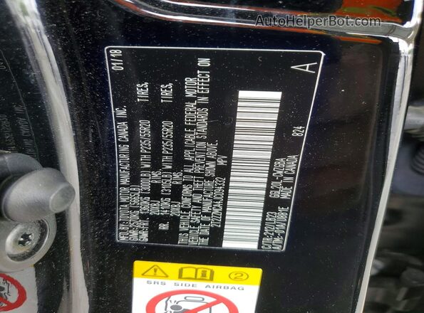 2T2ZZMCA4JC094332 2018 LEXUS RX Black Vista del compartimento del motor