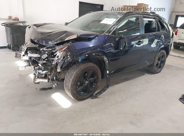 2T3E6RFV9MW006375 2021 TOYOTA RAV4 HYBRID Blue Vista tres cuartos delantera izquierda