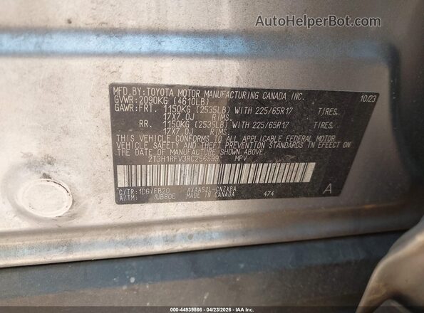 2T3H1RFV3RC256599 2024 TOYOTA LE Silver Շարժիչի բաժամունքի տեսք