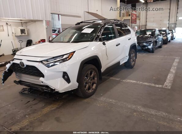 2T3UWRFV1SW282669 2025 TOYOTA RAV4 HYBRID White Առջևի ձախ երեք քառորդ տեսարան