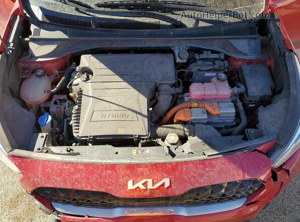 KNDCB3LC7N5534802 2022 KIA NIRO Red Vista de la etiqueta del VIN