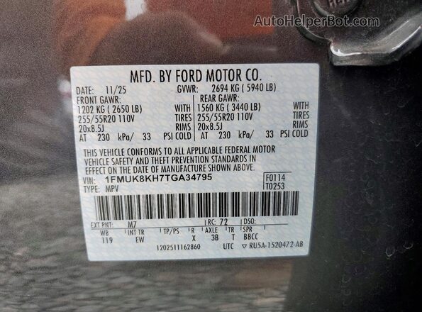 1FMUK8KH7TGA34795 2026 FORD FORD EXPLORER Gray 