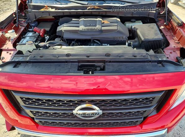 1N6AA1EF1NN100152 2022 NISSAN TITAN Red ძრავის განყოფილების ხედი
