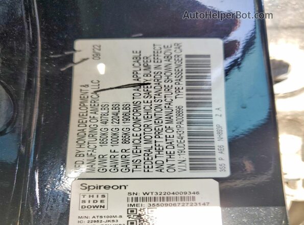 19UDE4H31PA008896 2023 ACURA INTEGRA Черный 