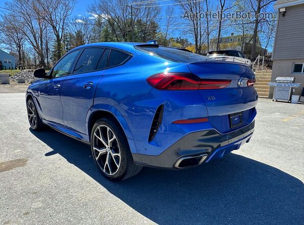 5UXCY8C06L9B12934 2020 BMW X6 Blue Задня права чверть