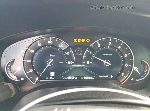 WBAJB9C5XJB286100 2018 BMW M5 Blue Vista de los asientos traseros