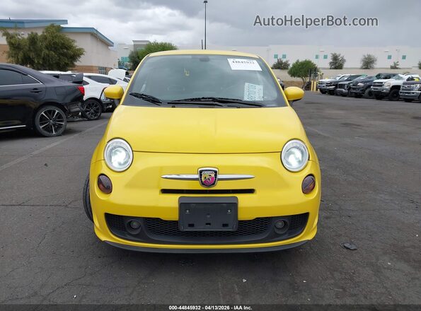 3C3CFFFH1HT621309 2017 FIAT 500 Yellow Вид щитка приладів