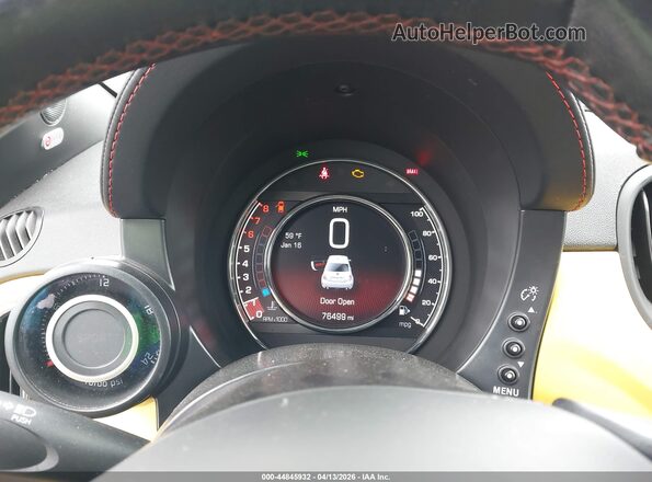3C3CFFFH1HT621309 2017 FIAT 500 Yellow Вид задніх сидінь