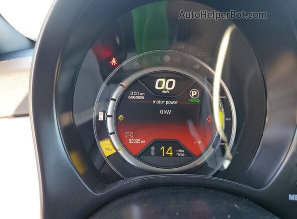 3C3CFFGE2HT575896 2017 FIAT 500 Серебряный Вид щитка приборов