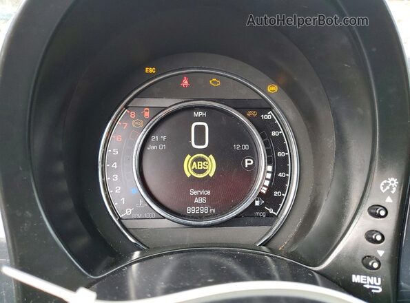 3C3CFFKH4JT377604 2018 FIAT 500 Gray Instrument cluster view