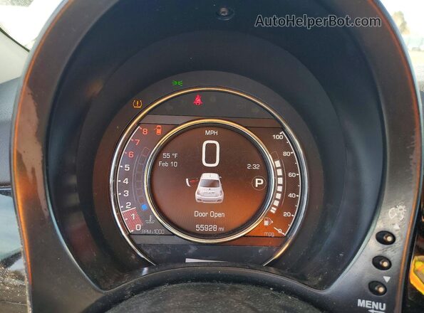 3C3CFFKH9JT377775 2018 FIAT 500 Gray Вид щитка приладів