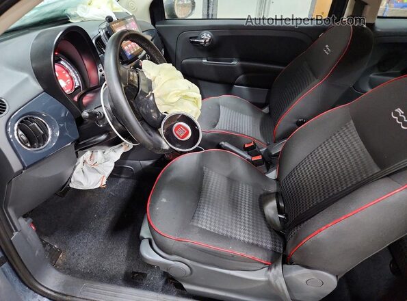 3C3CFFKR4HT526242 2017 FIAT 500 Charcoal წინა სალონის ხედი