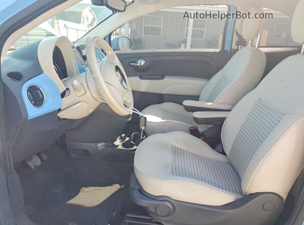 3C3CFFKR6HT697994 2017 FIAT 500 Blue Vista interior delantera