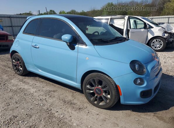 3C3CFFKR6HT697994 2017 FIAT 500 Blue Delantero derecho