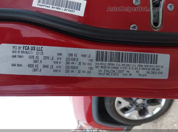 3C4NJCCB4LT165977 2020 JEEP COMPASS Red Շարժիչի բաժամունքի տեսք
