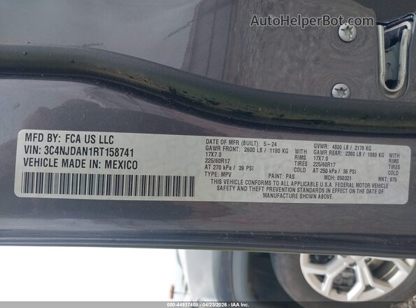 3C4NJDAN1RT158741 2024 JEEP COMPASS Gray 