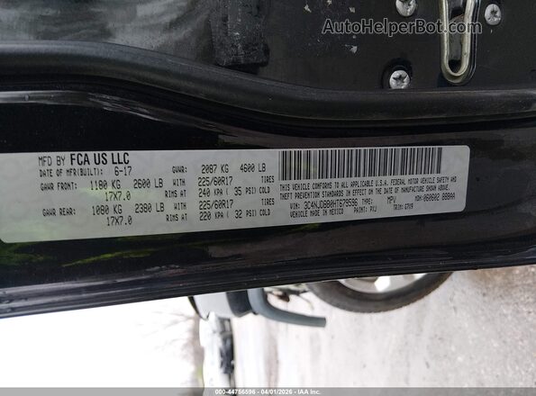 3C4NJDBB0HT679596 2017 JEEP NEW COMPASS Черный Вид подкапотного пространства