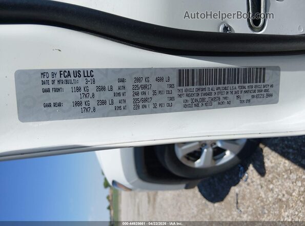 3C4NJDBB1JT349570 2018 JEEP COMPASS Белый 