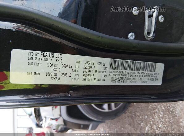 3C4NJDBB1JT433808 2018 JEEP COMPASS Black Widok komory silnika