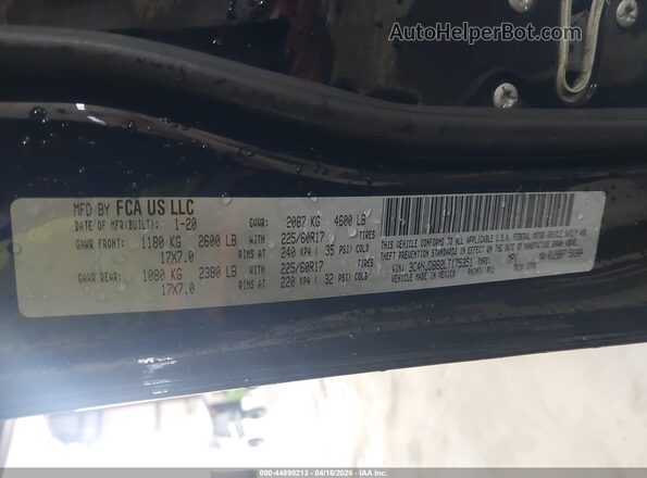 3C4NJDBB2LT175351 2020 JEEP COMPASS Черный Вид подкапотного пространства
