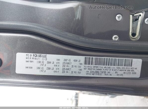 3C4NJDBB8LT156769 2020 JEEP COMPASS Gray ძრავის განყოფილების ხედი