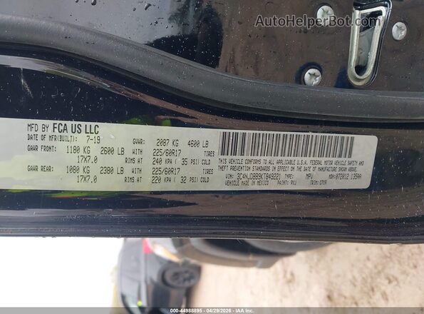 3C4NJDBB9KT849221 2019 JEEP COMPASS Черный Вид подкапотного пространства
