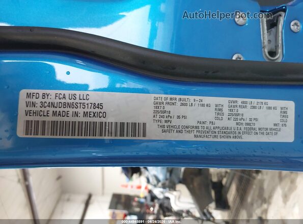 3C4NJDBN6ST517845 2025 JEEP COMPASS Blue Շարժիչի բաժամունքի տեսք