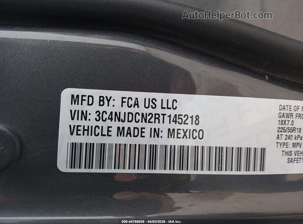 3C4NJDCN2RT145218 2024 JEEP COMPASS Black Vista del compartimento del motor