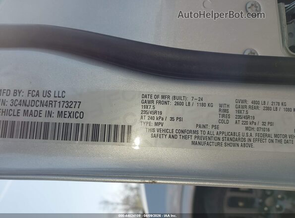 3C4NJDCN4RT173277 2024 JEEP COMPASS Silver Вид підкапотного простору