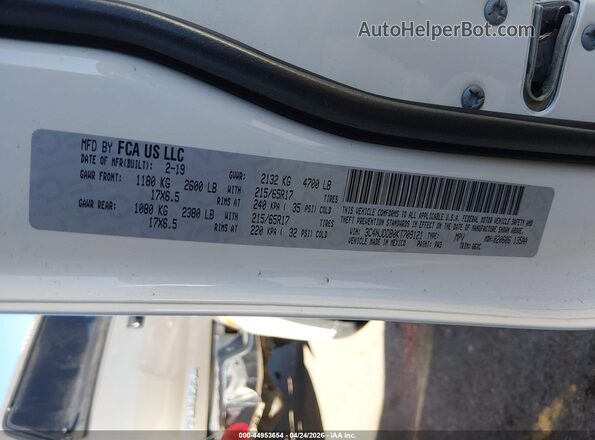 3C4NJDDB0KT709121 2019 JEEP COMPASS White Widok komory silnika