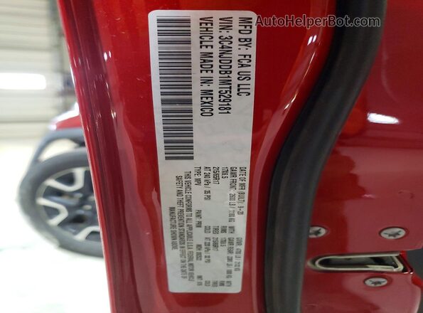 3C4NJDDB1MT529181 2021 JEEP COMPASS Red VIN կոդի պիտակի տեսք
