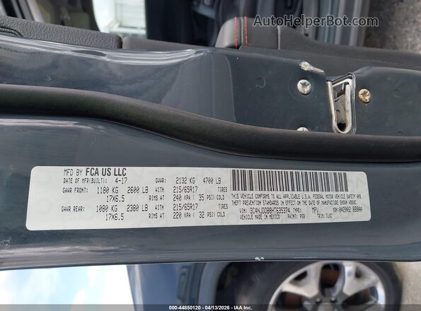 3C4NJDDB8HT635374 2017 JEEP NEW COMPASS Синий Вид подкапотного пространства
