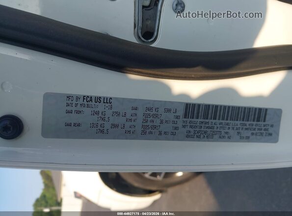 3C4PDCAB1JT253773 2018 DODGE JOURNEY White ძრავის განყოფილების ხედი