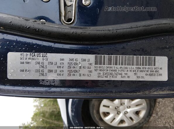 3C4PDCAB2JT427446 2018 DODGE JOURNEY Dark Blue Widok komory silnika