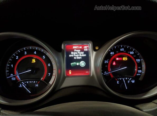 3C4PDCBG6JT521968 2018 DODGE JOURNEY Red Instrument cluster view