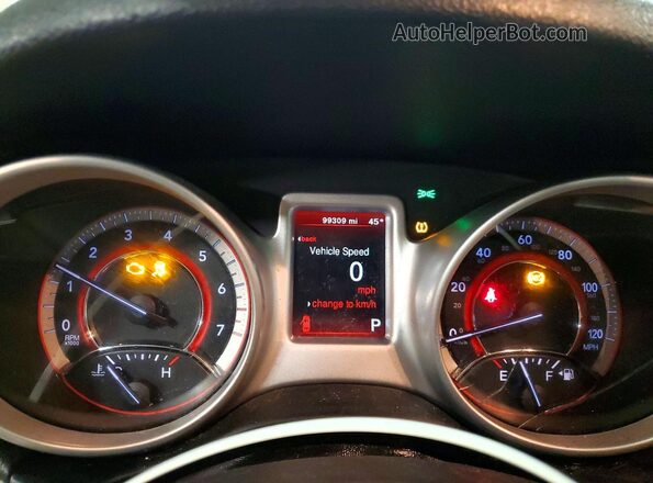 3C4PDCBG8HT516166 2017 DODGE JOURNEY Cream Вид щитка приладів