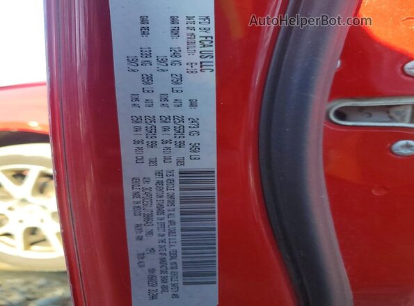 3C4PDCEG1JT380643 2018 DODGE JOURNEY Red Vista de la etiqueta del VIN