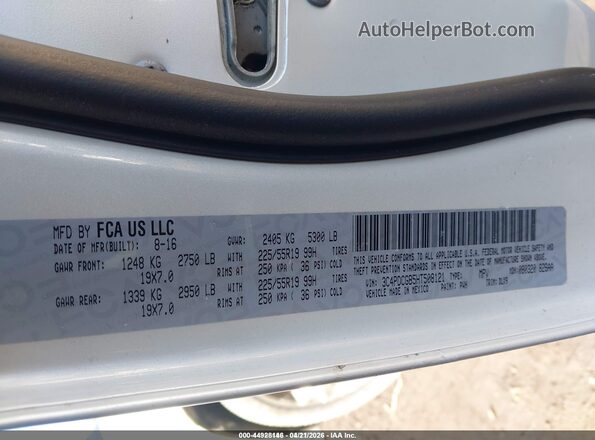 3C4PDCGB5HT508121 2017 DODGE JOURNEY White ძრავის განყოფილების ხედი