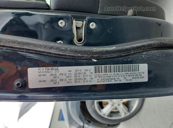 3C4PDCGGXHT626189 2017 DODGE JOURNEY Blue VIN კოდის სტიკერის ხედი