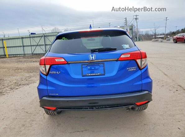 3CZRU6H15MM746243 2021 HONDA HR-V Blue უკანა ხედი