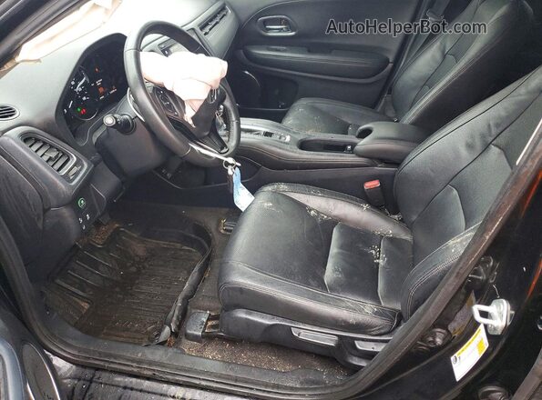 3CZRU6H72MM729596 2021 HONDA HR-V Black წინა სალონის ხედი