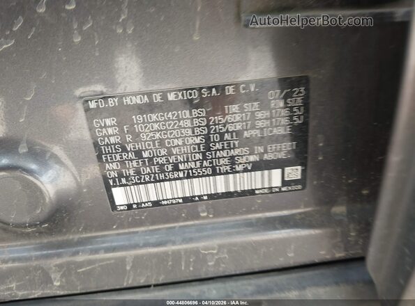3CZRZ1H36RM715550 2024 HONDA HR-V Gray 