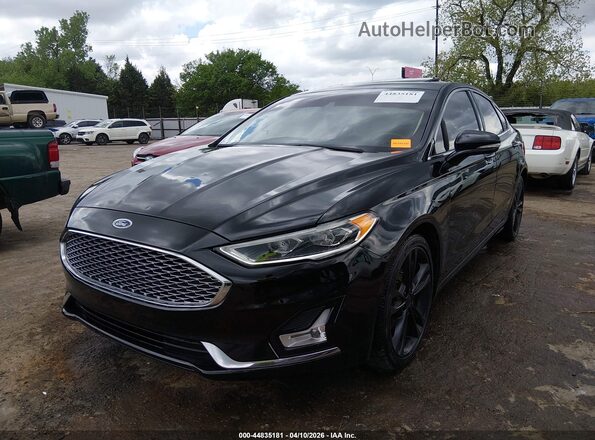 3FA6P0D95LR136505 2020 FORD FUSION Black წინა მარცხენა ხედი სამი მეოთხედიდან