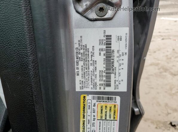 3FA6P0K98LR127784 2020 FORD FUSION Серебряный Вид подкапотного пространства