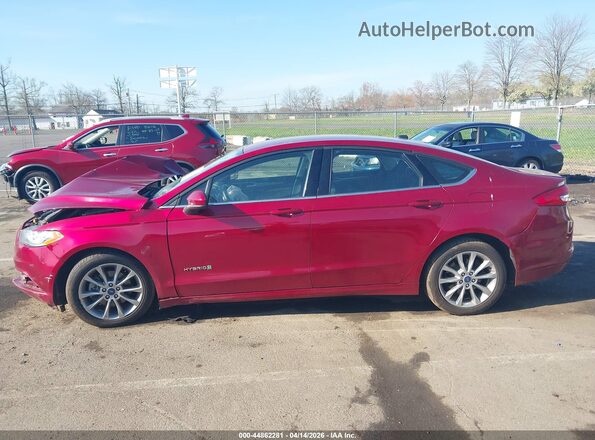 3FA6P0LU4HR314241 2017 FORD FUSION HYBRID Red Vista interior de 360 grados